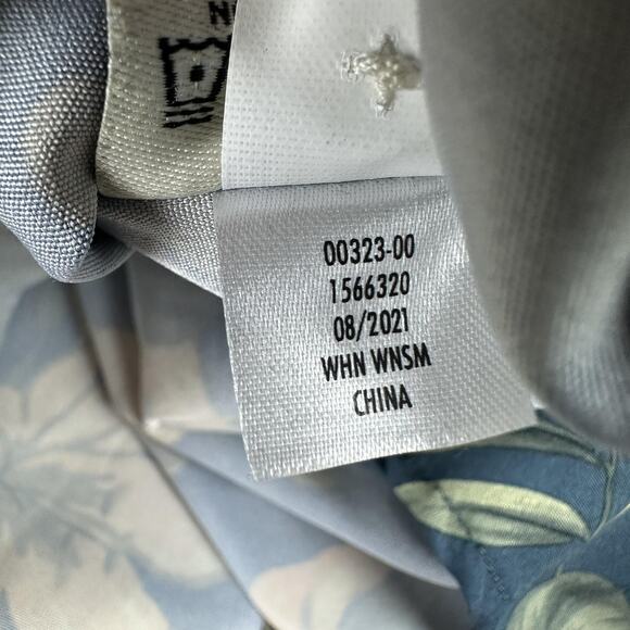 Seapointe Shirt Mens XL Blue Hawaiian Aloha Floral Button Down Stretch - Picture 8 of 10